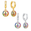 Huggies Colorful Peace sign - plata 925