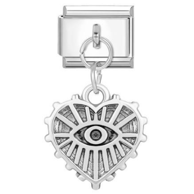 Charm evil eye corazon