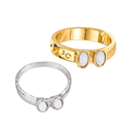 Anillo Duo Solstice - baño de rodio