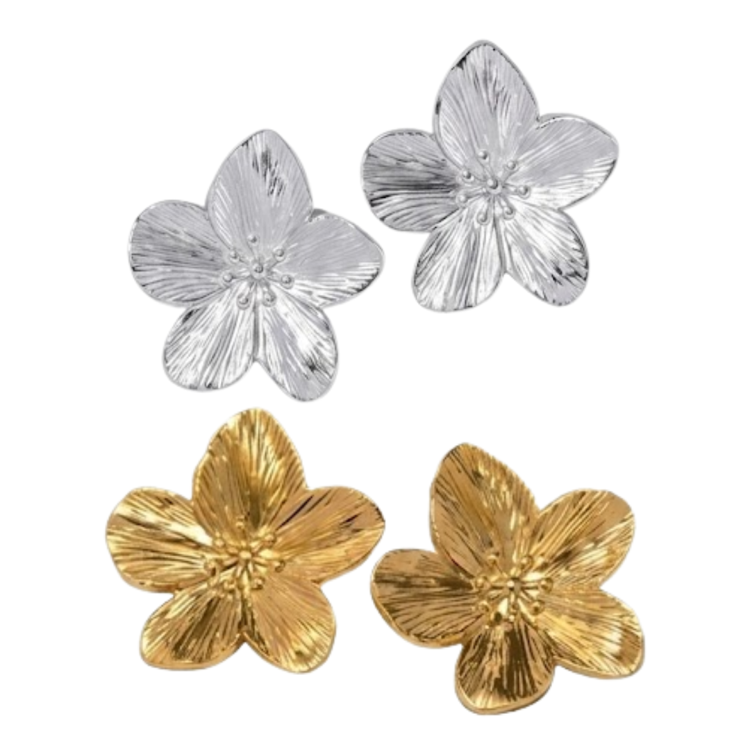 Studs de flor tropical - plastimetal