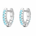 Argollas mini turquoise