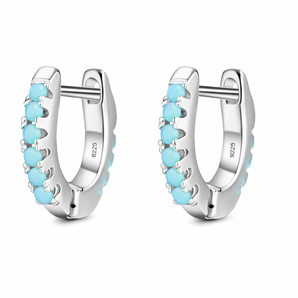 Argollas mini turquoise