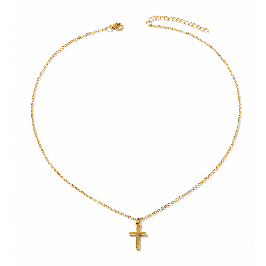 Collar cruz - acero inoxidable