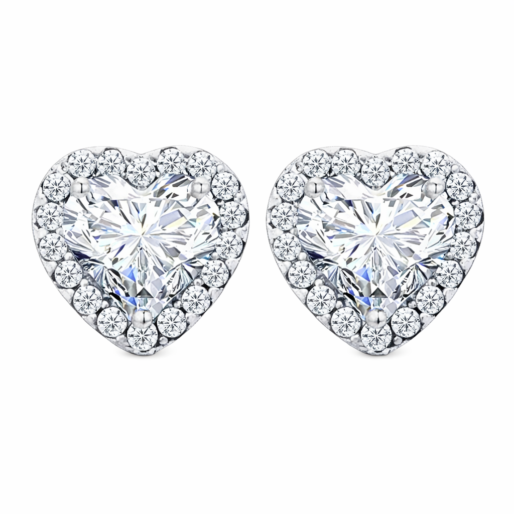 Studs Shiny Heart