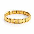 Italian bracelet de estrellas dorado