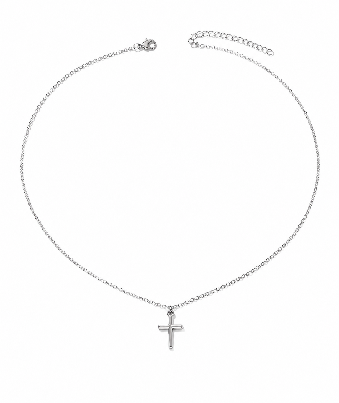 Collar cruz - acero inoxidable