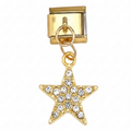 Charm colgante - estrella brillante dorada