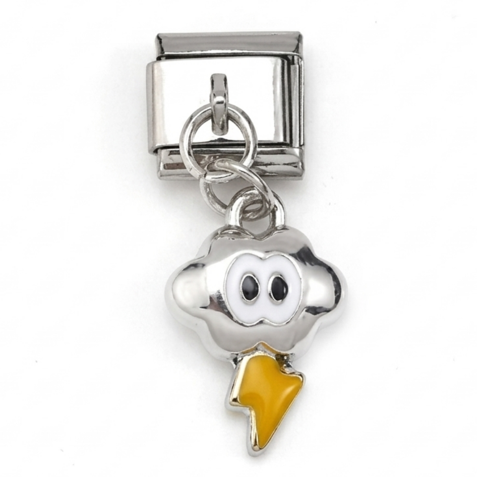Charm colgante - nube con rayo