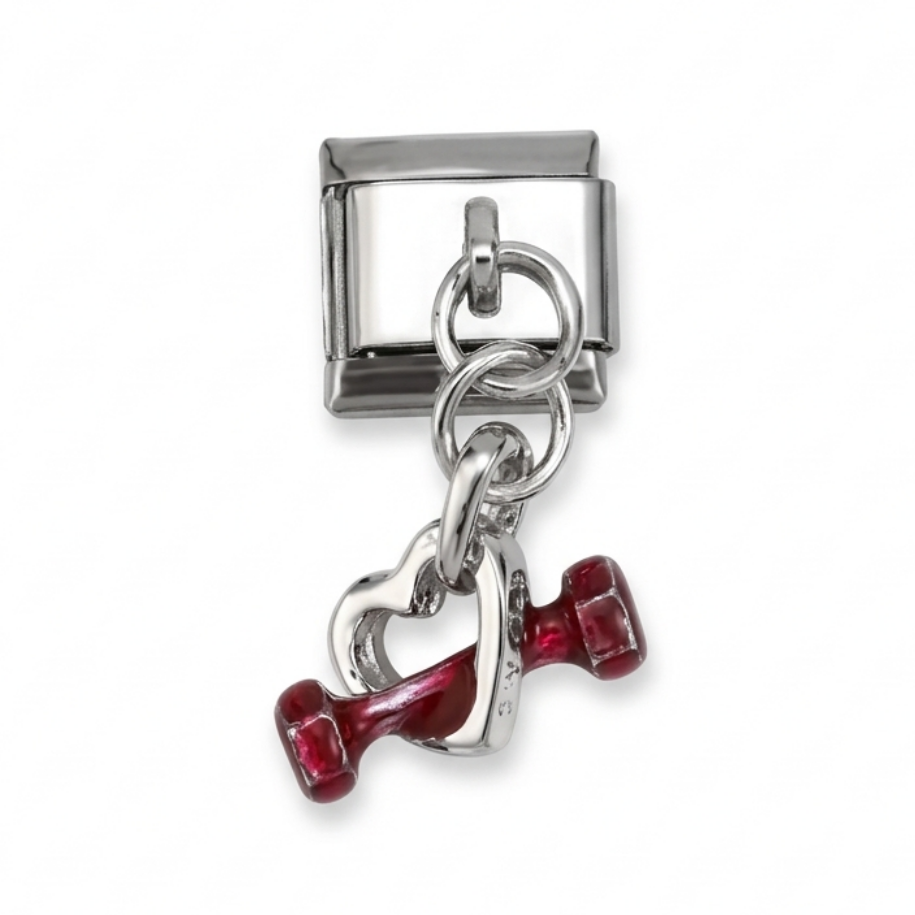 Charm colgante - pesa con corazon