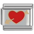 Charm corazon flechado