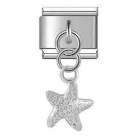 Charm starfish silver