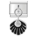 Charm seashell negra