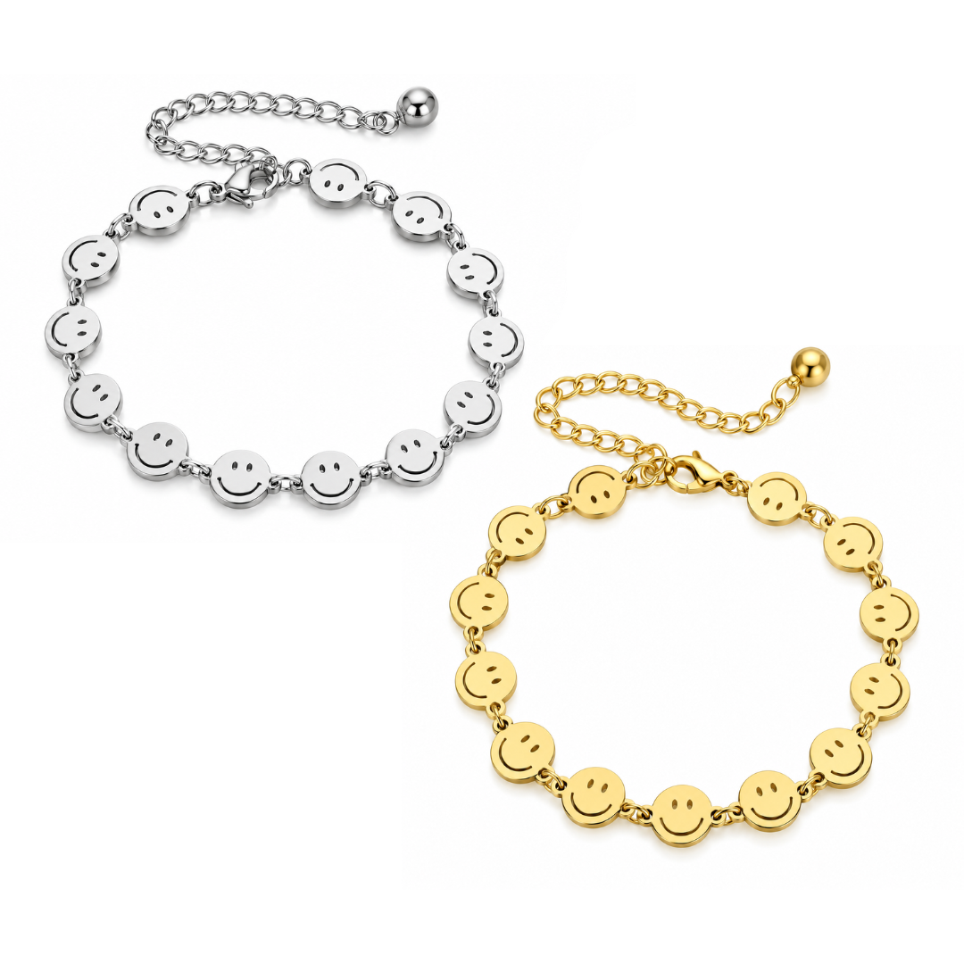Pulsera Smiley Face - acero inoxidable