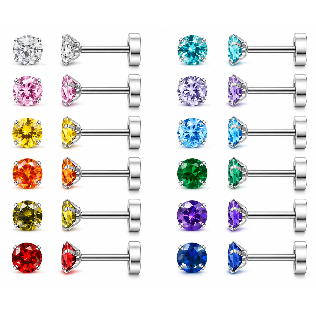 Studs Rainbow - acero inoxidable